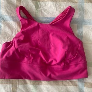 Lululemon Sonic Pink Wunder Train Long-Line Bra